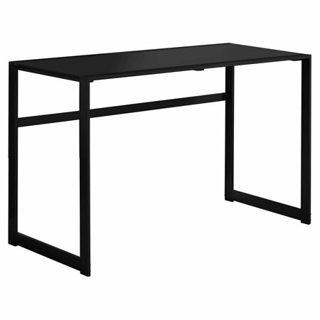 DAPHNES DINNETTE 48 in. Black Metal Tempered Glass Computer Desk DA3067073